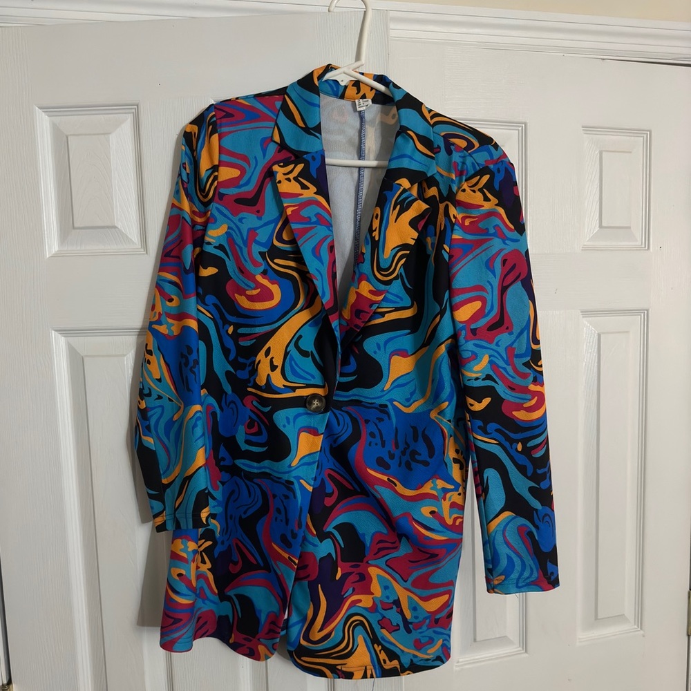 Graphic Print Blazer